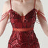 Graceful Sequin Embellished Mesh Mermaid Maxi Dress